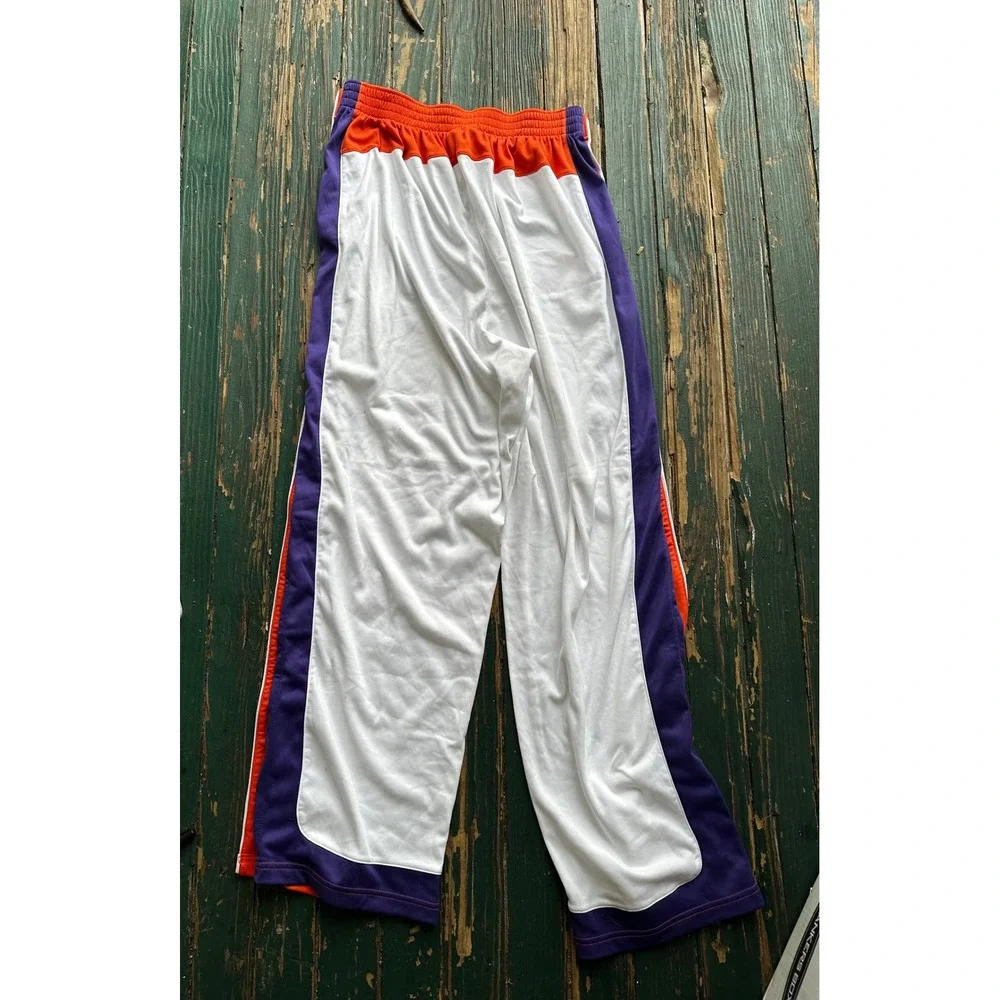 Nike Team Clemson Tigers Warmup Pants XXL White Orange Purple Vintage Snap Side